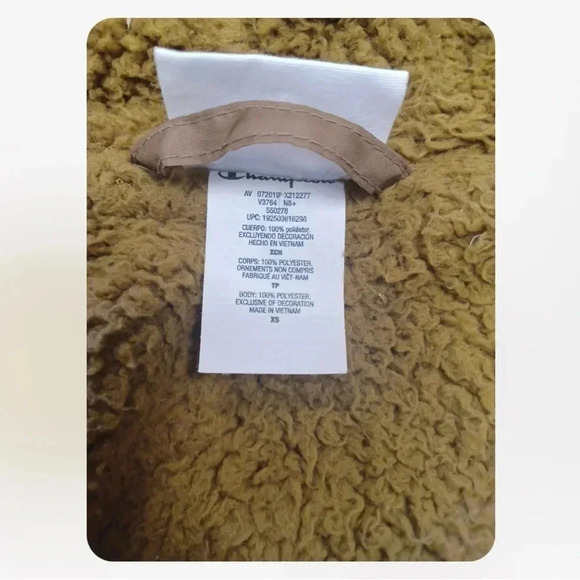 Champion Sherpa Lined Stadium Hooded Gold Jacket Size XS - Picture 11 of 13